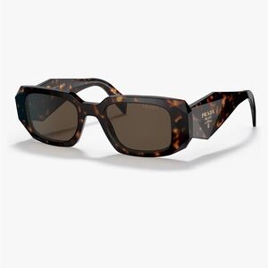 Prada Designer Sunglasses. Style Prada PR 17WS 2AU8C1 Tortoise Plastic Rectangle